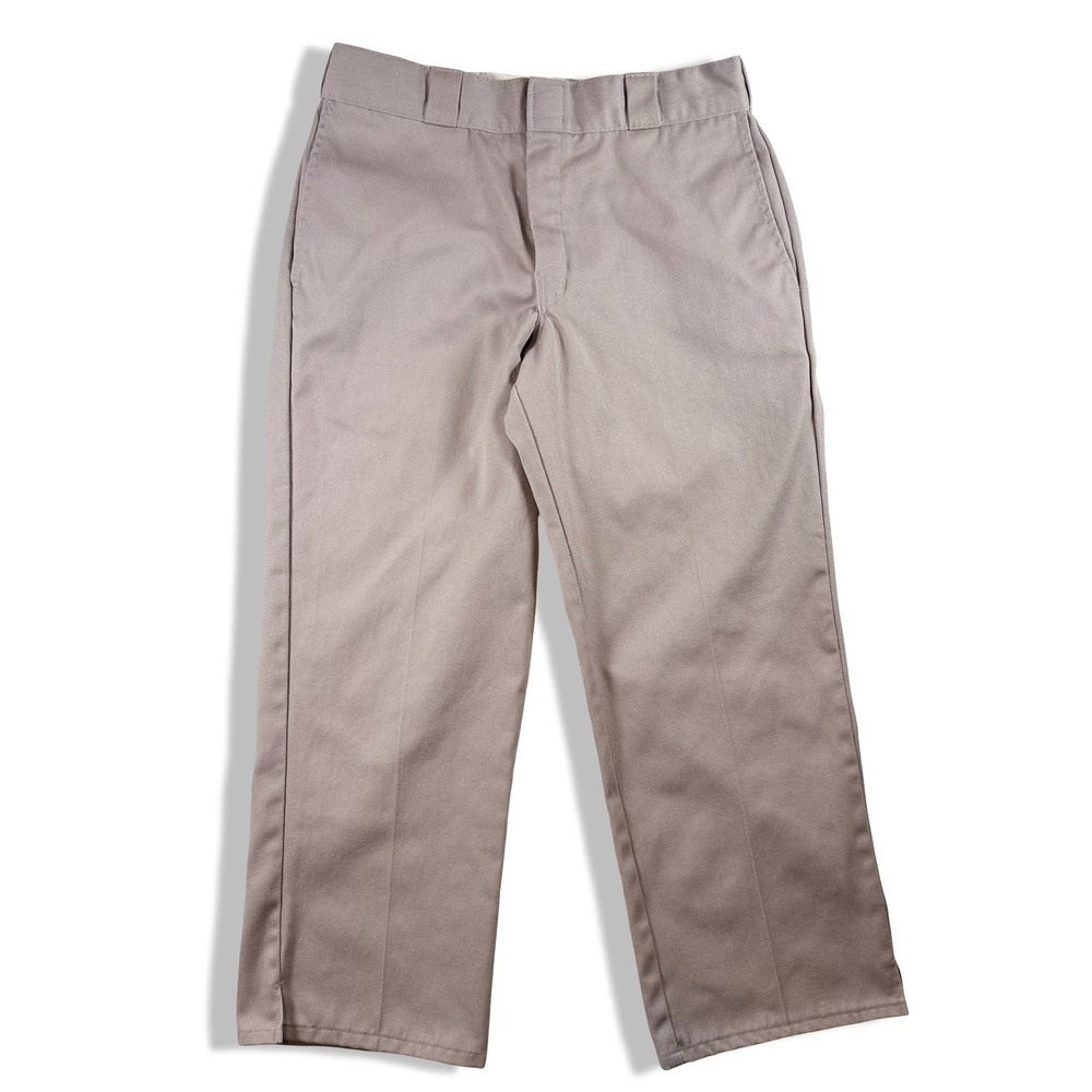 Dickies 874 Original Fit‎ Work Pants Silver Grey 32x28 Straight Leg Chino Mens